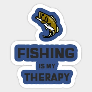 Fishing Is My Therapy Angler Fishing Sticker